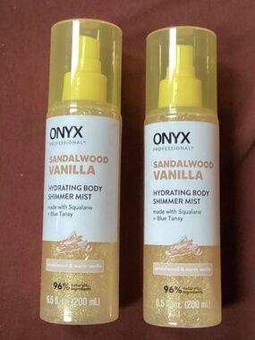 Onyx Professional Sandalwood Vanilla Hydrating Body Shimmer Mist Bundle NEW